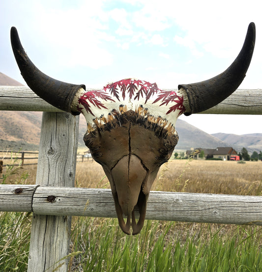 Wolf - Buffalo Skull