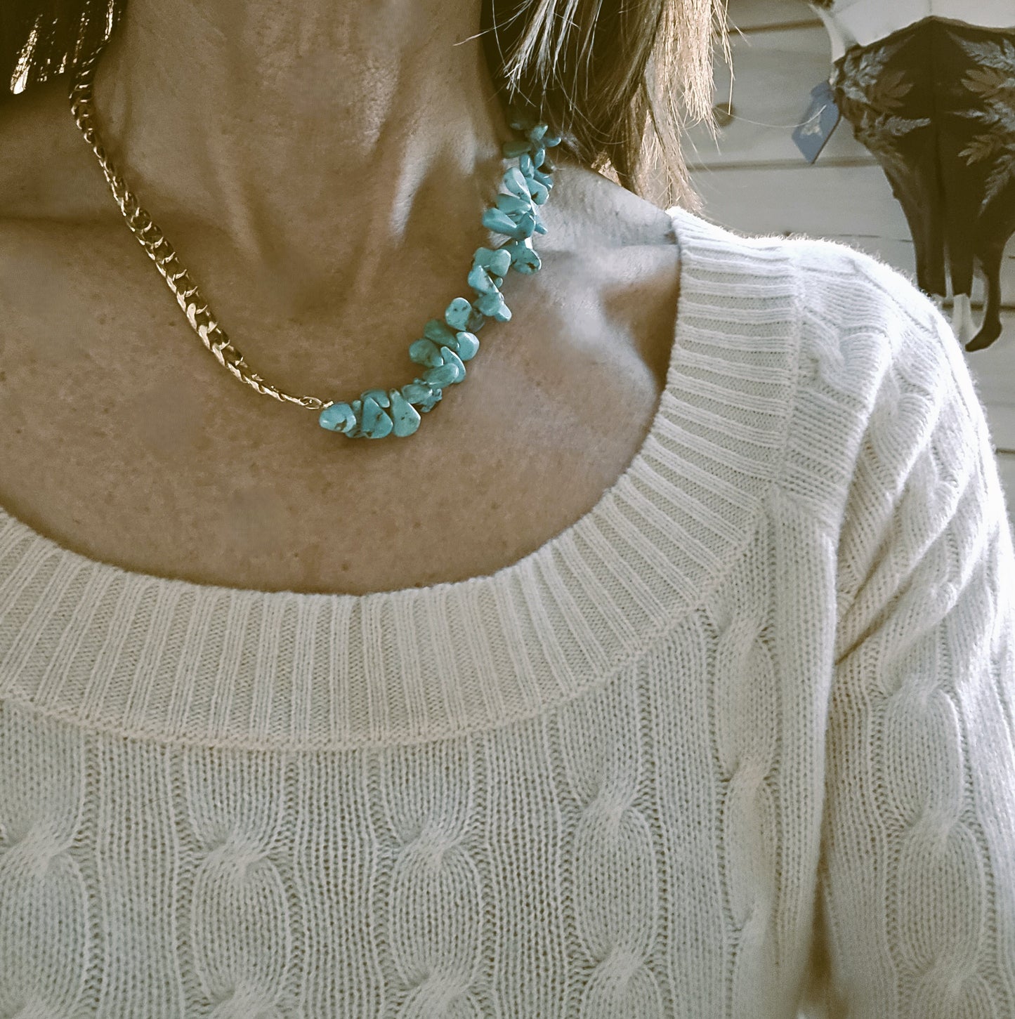 Sky - Turquoise Teardrop Necklace